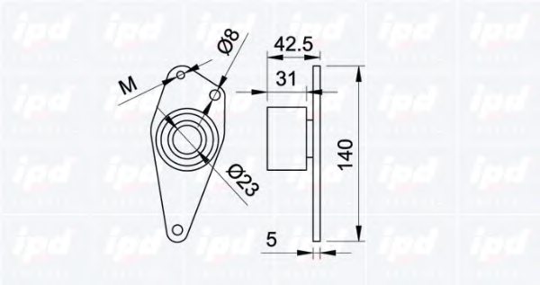 IPD 14-0312 Deflection/Guide Pulley, timing belt